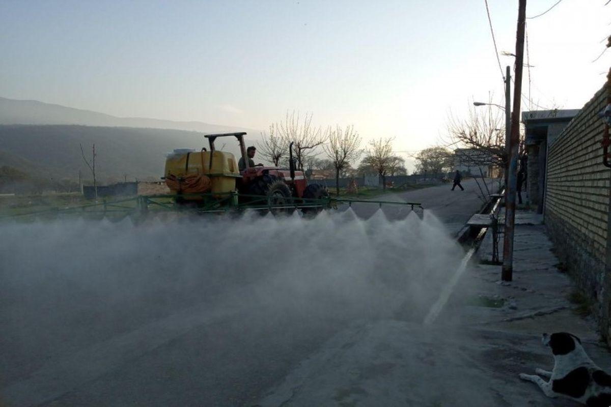 عملیات گسترده ضدعفونی معابر و مکان های عمومی روستاهای گلستان