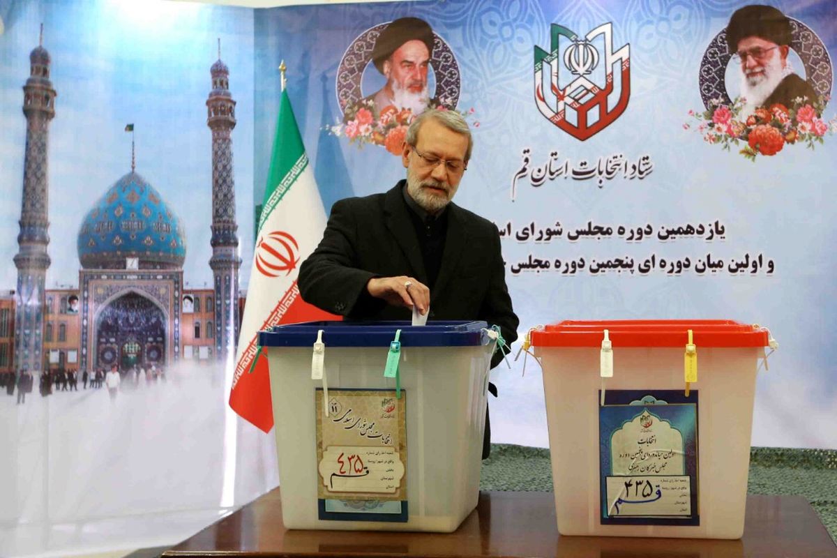 رئیس مجلس شورای اسلامی رأی خود را به صندوق انداخت
