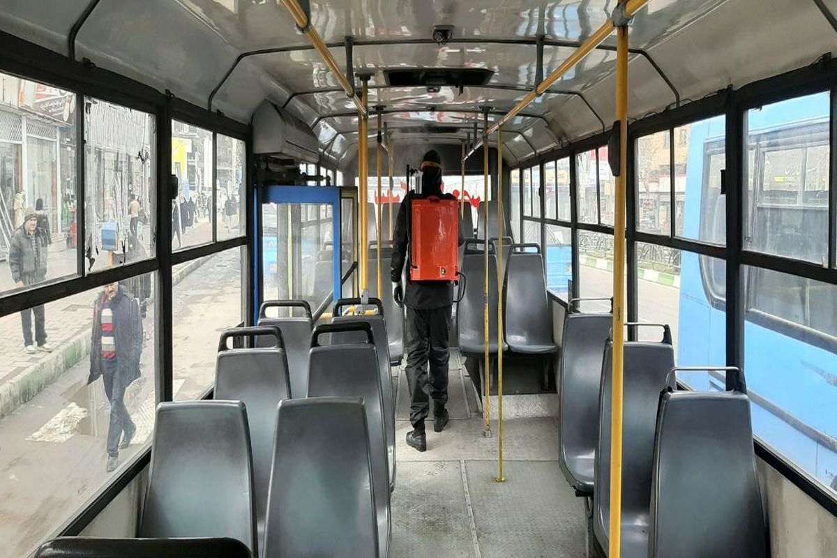 ضدعفونی شدن تمامی ناوگان اتوبوس شهری ارومیه
