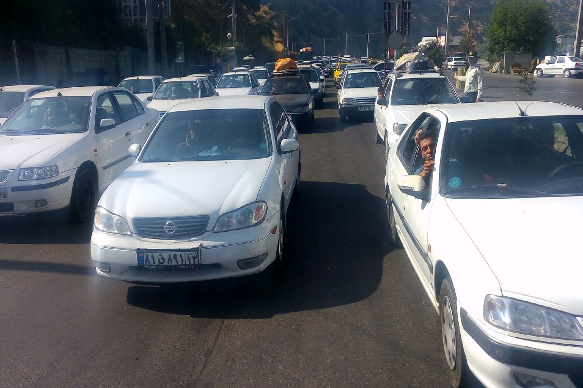 ترافیک سنگین در آزادراه رشت - قزوین