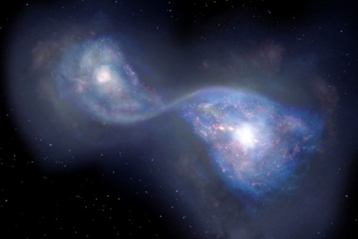 کشف ادغام دو کهکشان در ۱۳ میلیارد سال پیش