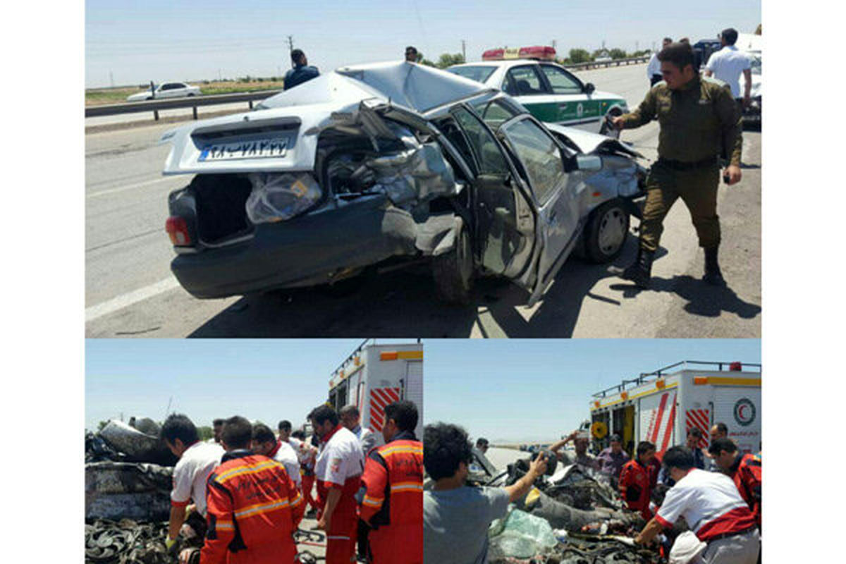 تصادف زنجیره ای در قزوین دو کشته و ۲۴ مصدوم برجای گذاشت