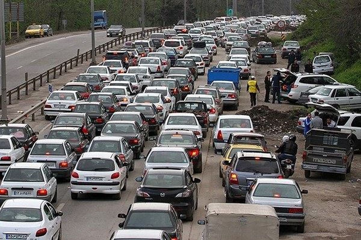 ترافیک سنگین در آزادراه کرج_تهران