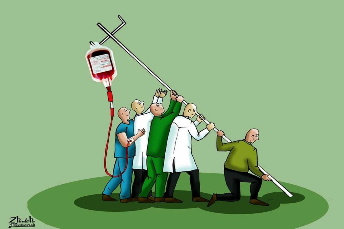کارتونیست سنندجی موفق به کسب مقام اول جشنواره بین المللی اهدای خون شد