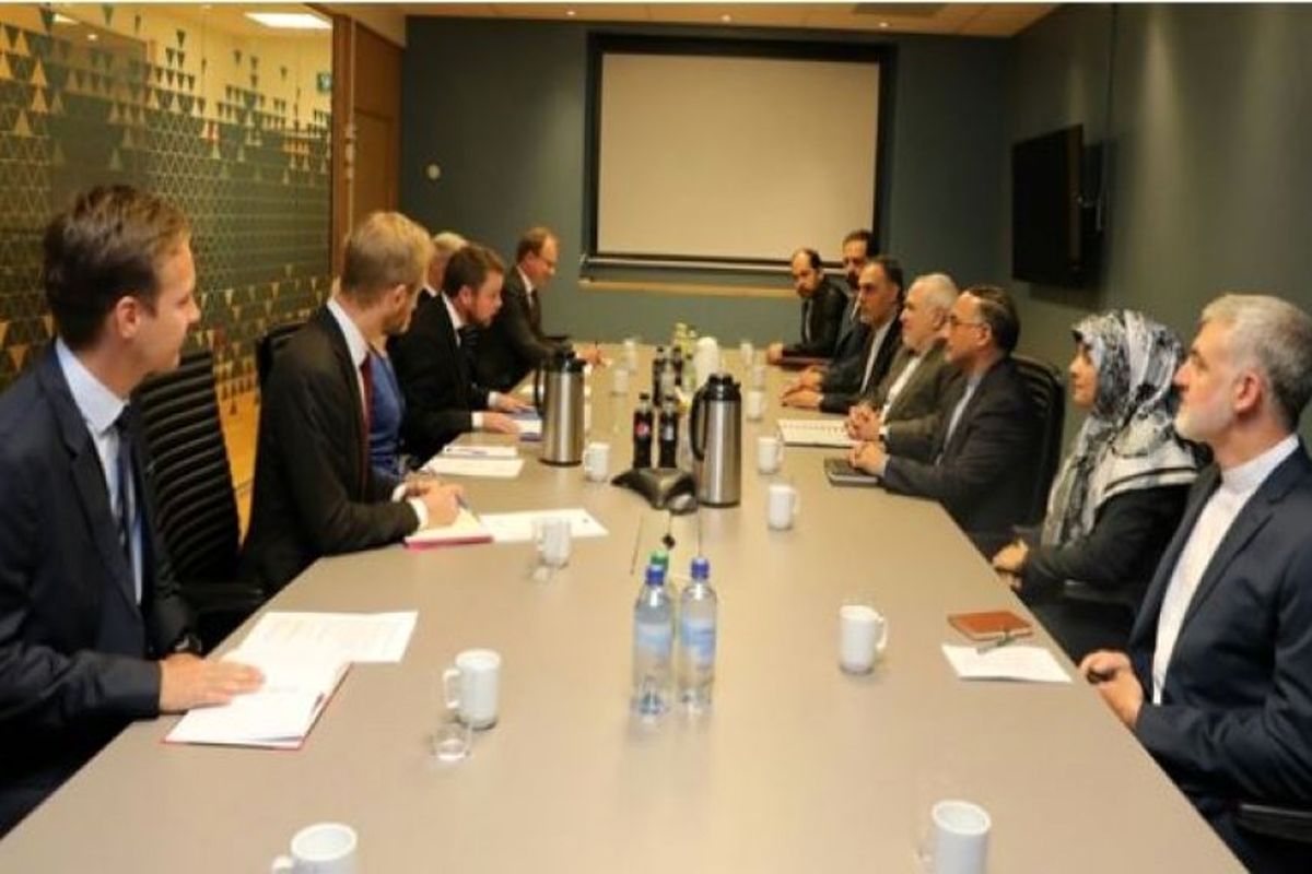 ظریف با وزیر صنعت نروژ دیدار کرد
