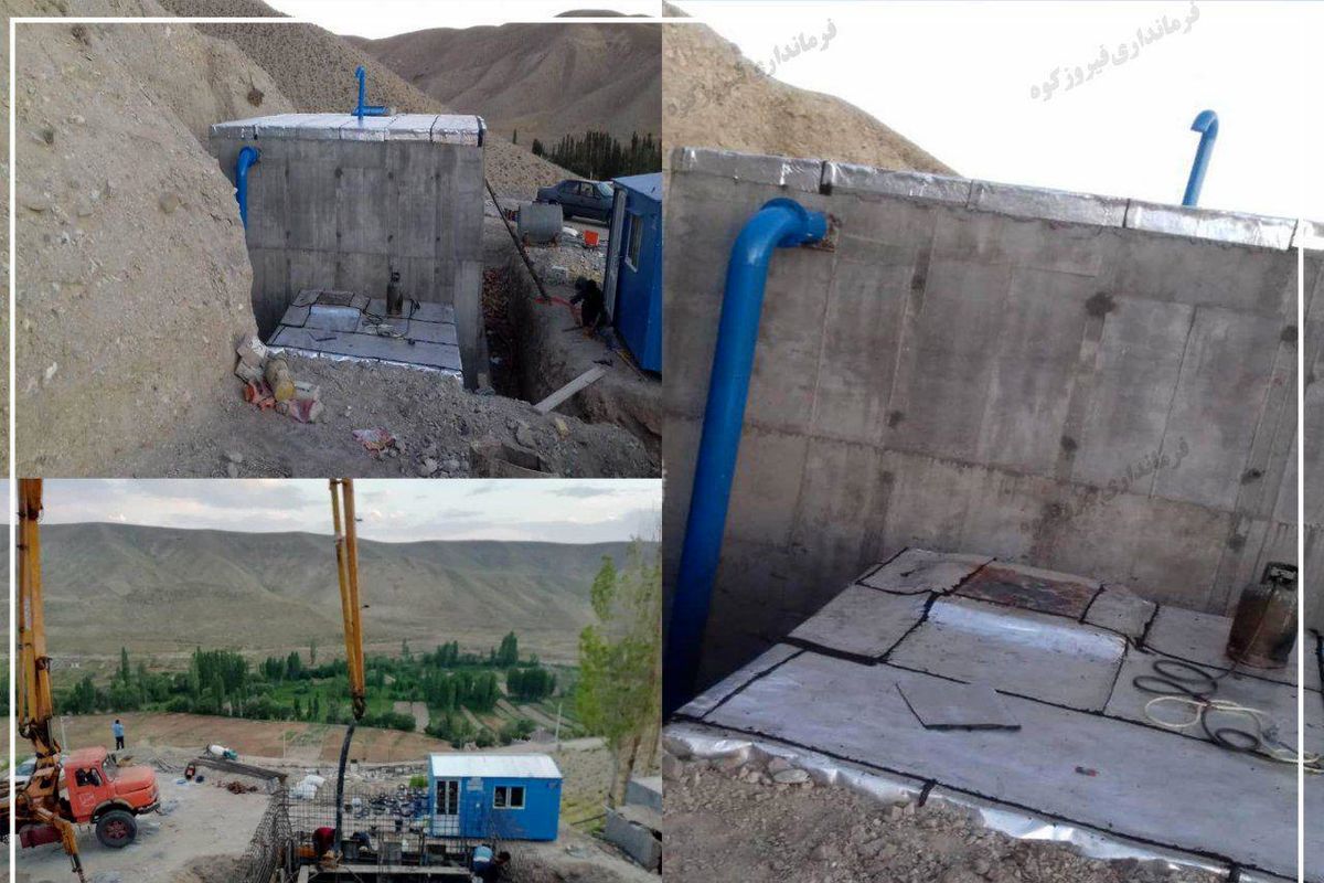 اتمام پروژه ساخت مخزن ۱۰۰ مترمکعبی روستای مهن