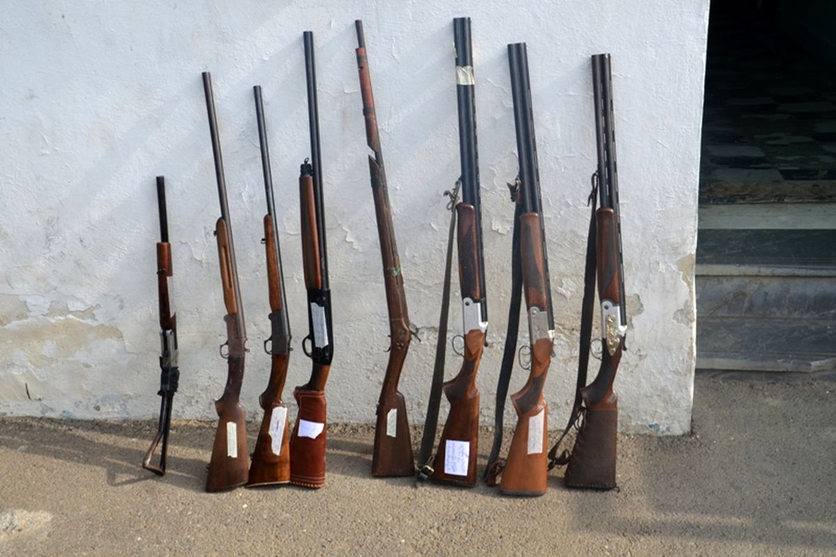 کشف ۸ قبضه اسلحه شکاری غیرمجاز در رودسر