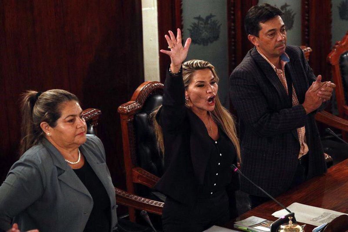 قانونگذار بولیوی خود را رئیس‌جمهور موقت این کشور اعلام کرد