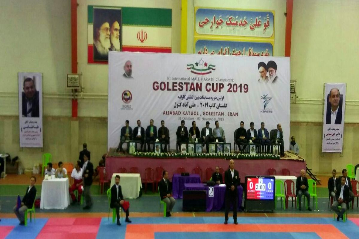 اولین دوره مسابقات بین الملی کاراته گلستان کاپ ۲۰۱۹ در علی آباد کتول آغاز شد