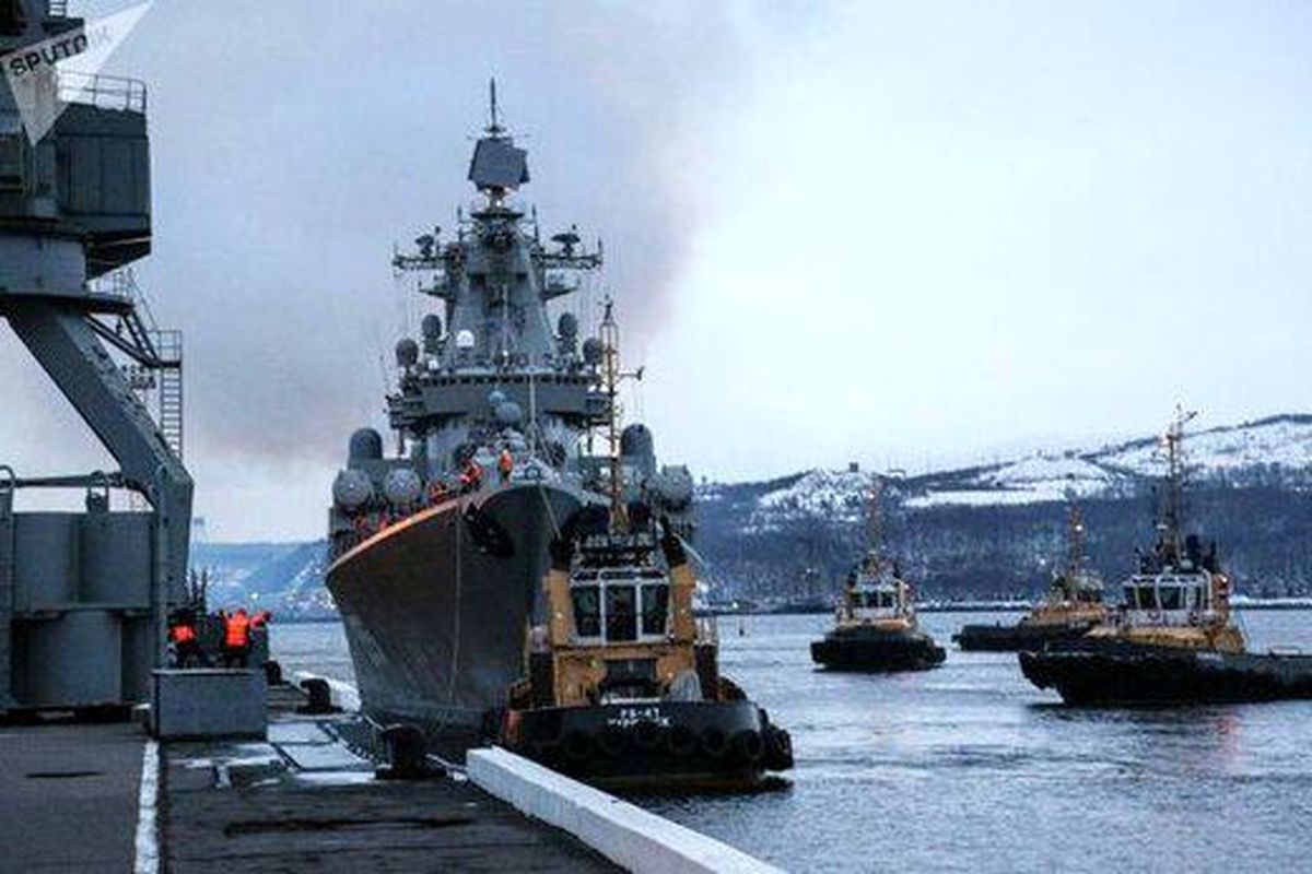 پهلوگیری ناوگان دریایی روسیه در چابهار