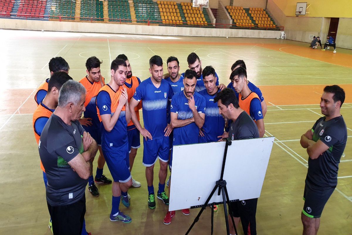 نخستین تمرین تیم ملی فوتسال پس از ورود به مشهد برگزار شد