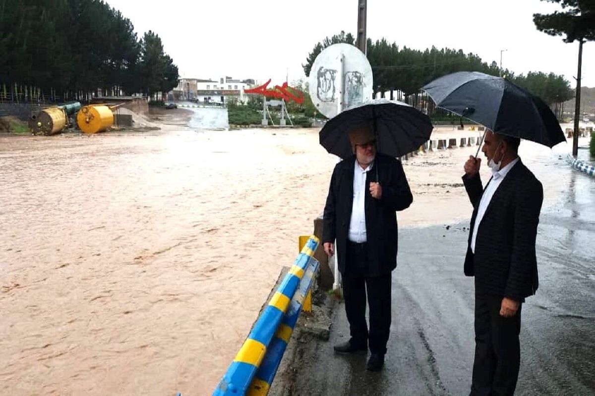 بازدید استاندار خراسان جنوبی از وضعیت شهر بیرجند در بارندگی /  پیش بینی خسارت میلیاردی به ۵ شهر خراسان جنوبی
