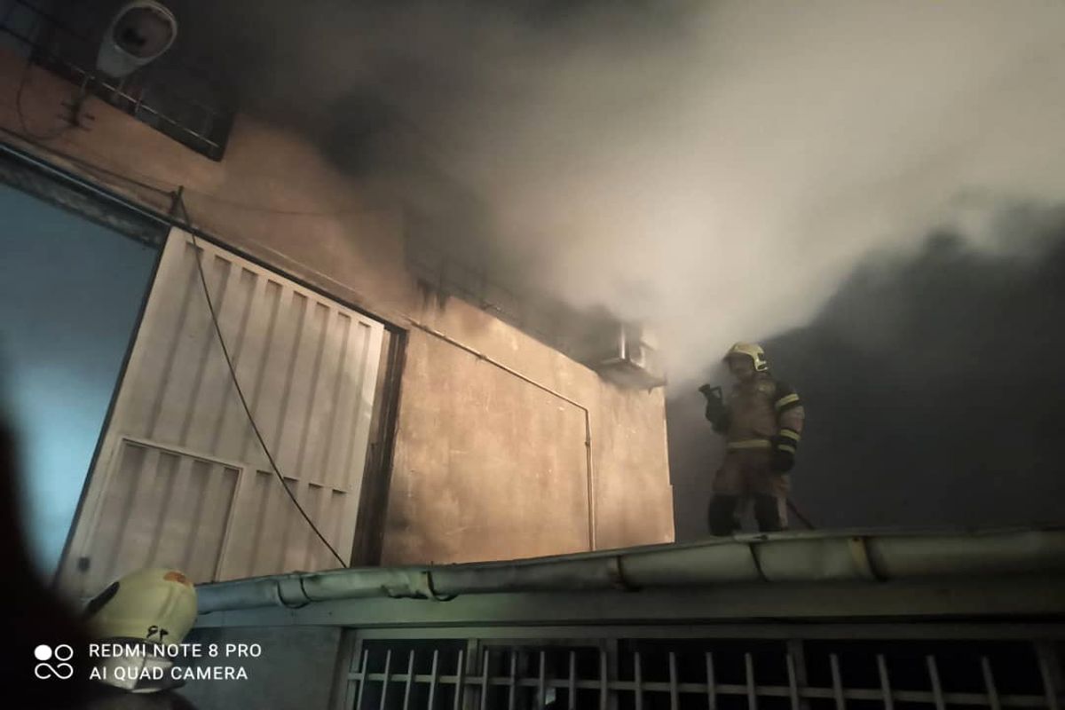 آتش سوزی گسترده در کارخانه تولید و نگه داری مصنوعات چوبی/ آتش خسارت مالی شدید به بار آورد