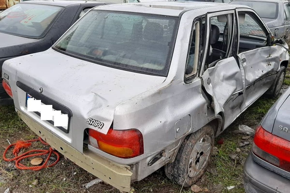 جان‌باختن راننده پراید بر اثر واژگونی