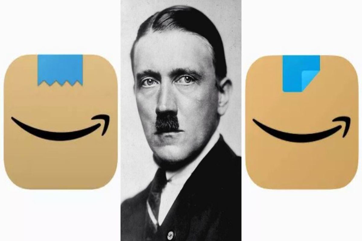 تغییر آیکن اپلیکیشن آمازون به خاطر شباهت با سبیل هیتلر+ عکس