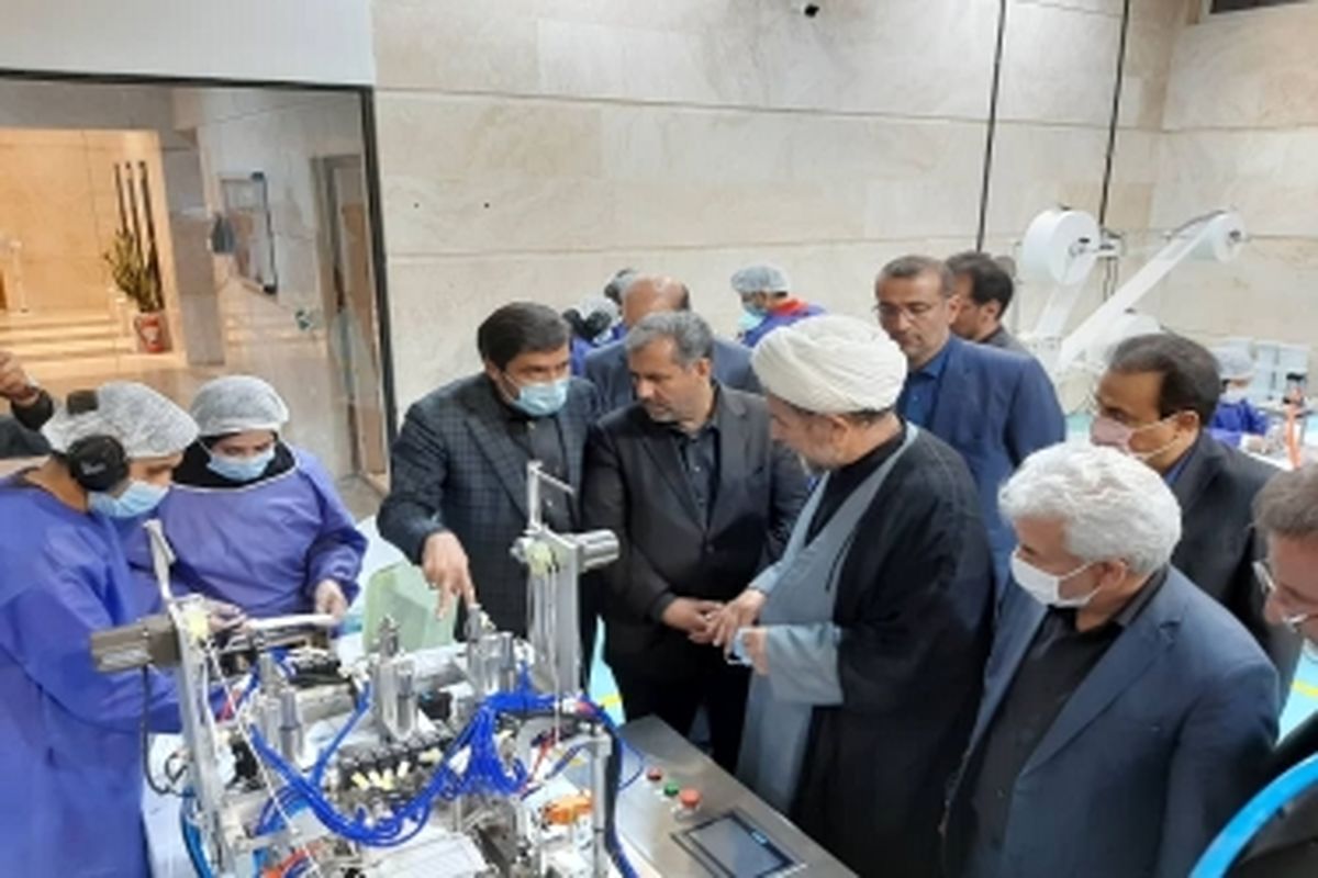 واحد تولیدی ماسک پزشکی در کاسپین قزوین افتتاح شد