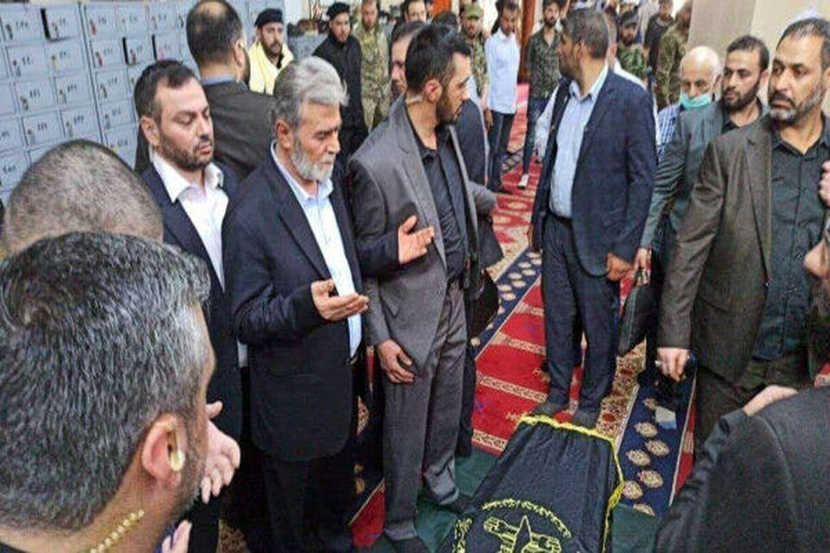 پیکر دبیرکل سابق جهاد اسلامی در گورستان شهدای یرموک دمشق به خاک سپرده شد