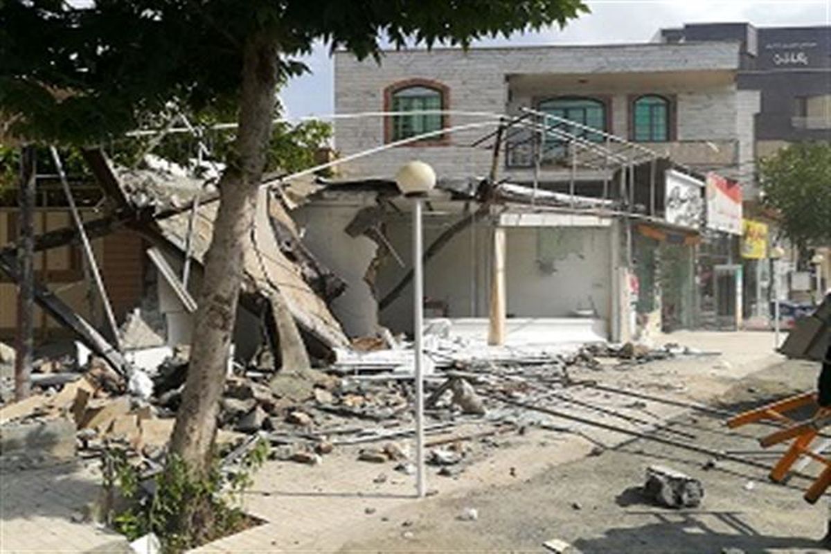 تخریب سه باب مغازه تجاری غیرمجاز در میدان قانع بهاران