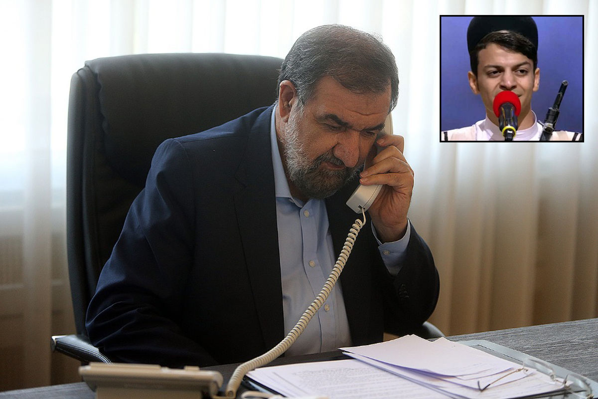 تماس تلفنی محسن رضایی با یکی از شرکت کنندگان برنامه عصر جدید