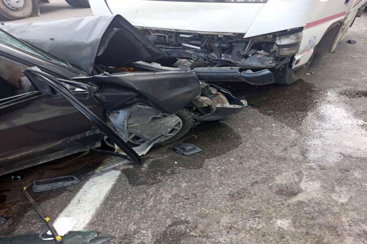 یک کشته و ۲ مجروح در تصادف جاده رشت - قزوین
