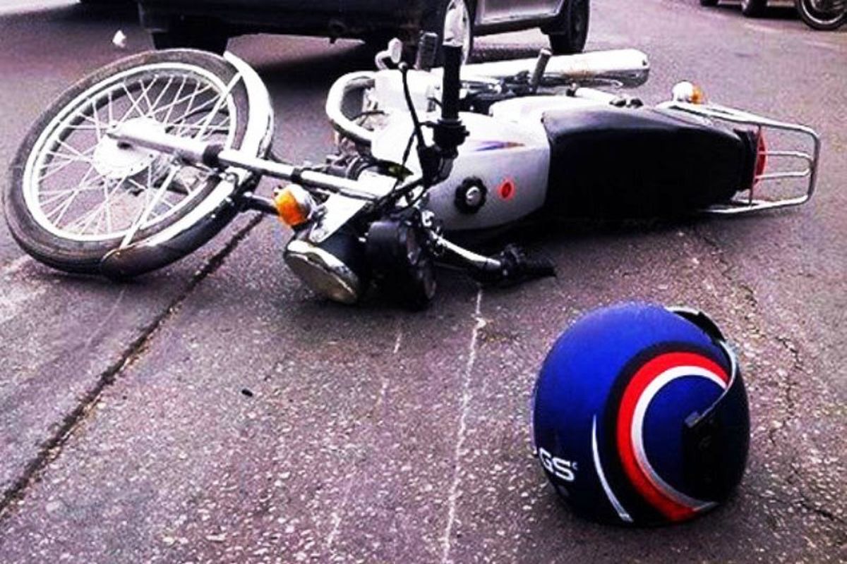 تصادف هولناک موتورسوار در بزرگراه بعثت تهران