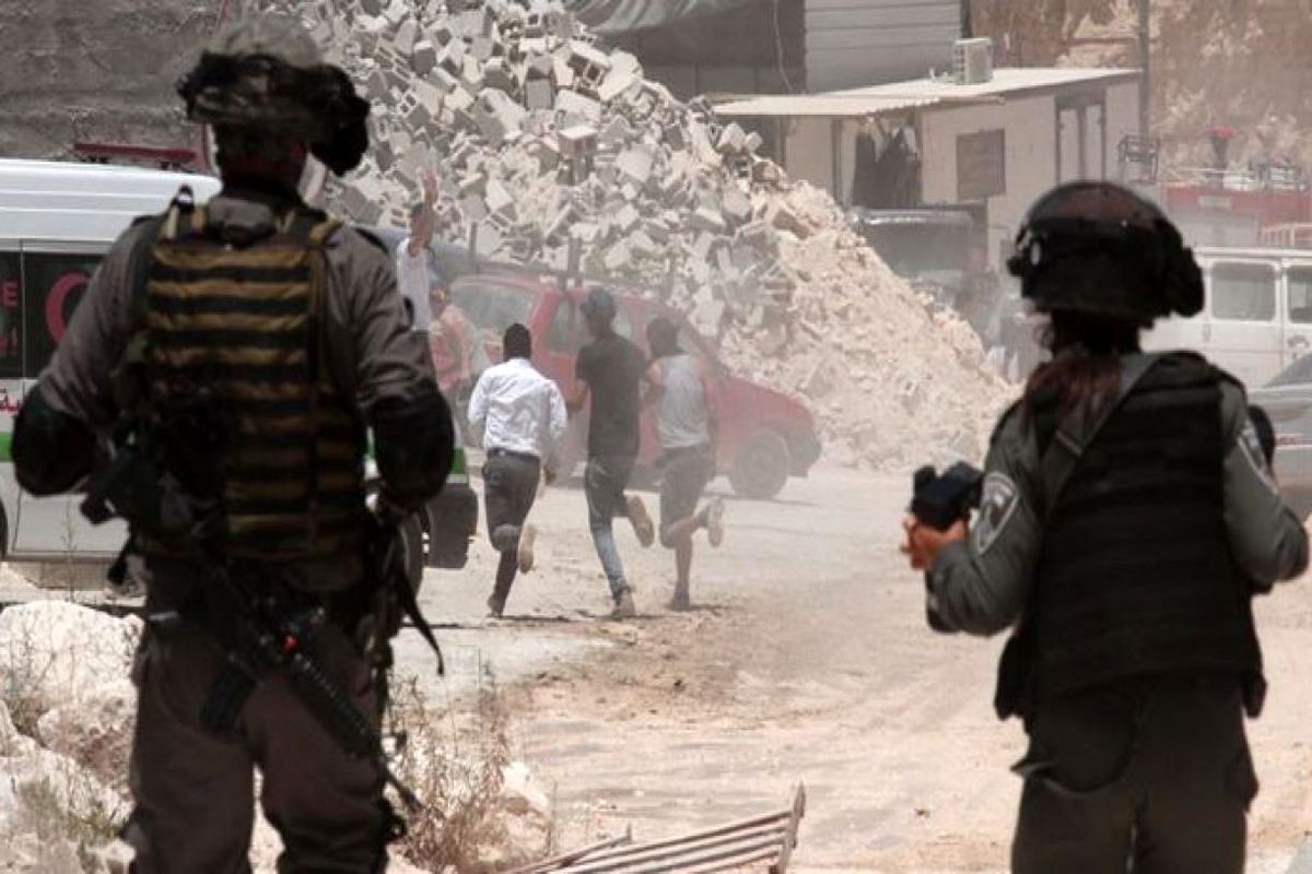 حمله سربازان رژیم صهیونیستی به معترضین فلسطینی
