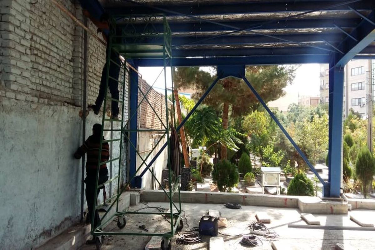عملیات عمرانی ساماندهی گلزار شهدای محله شنب غازان تداوم دارد