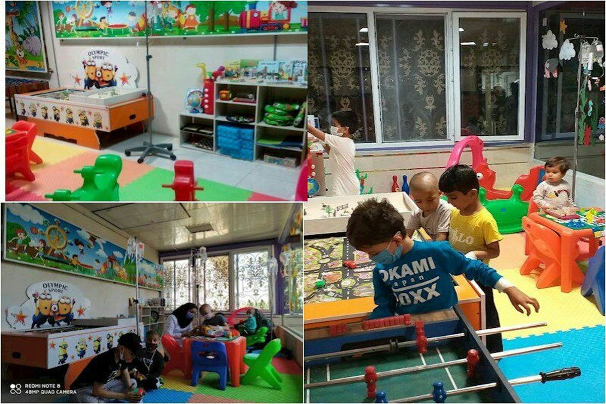تجهیز اتاق بازی درمانی کودکان بخش انکولوژی بیمارستان بعثت سنندج