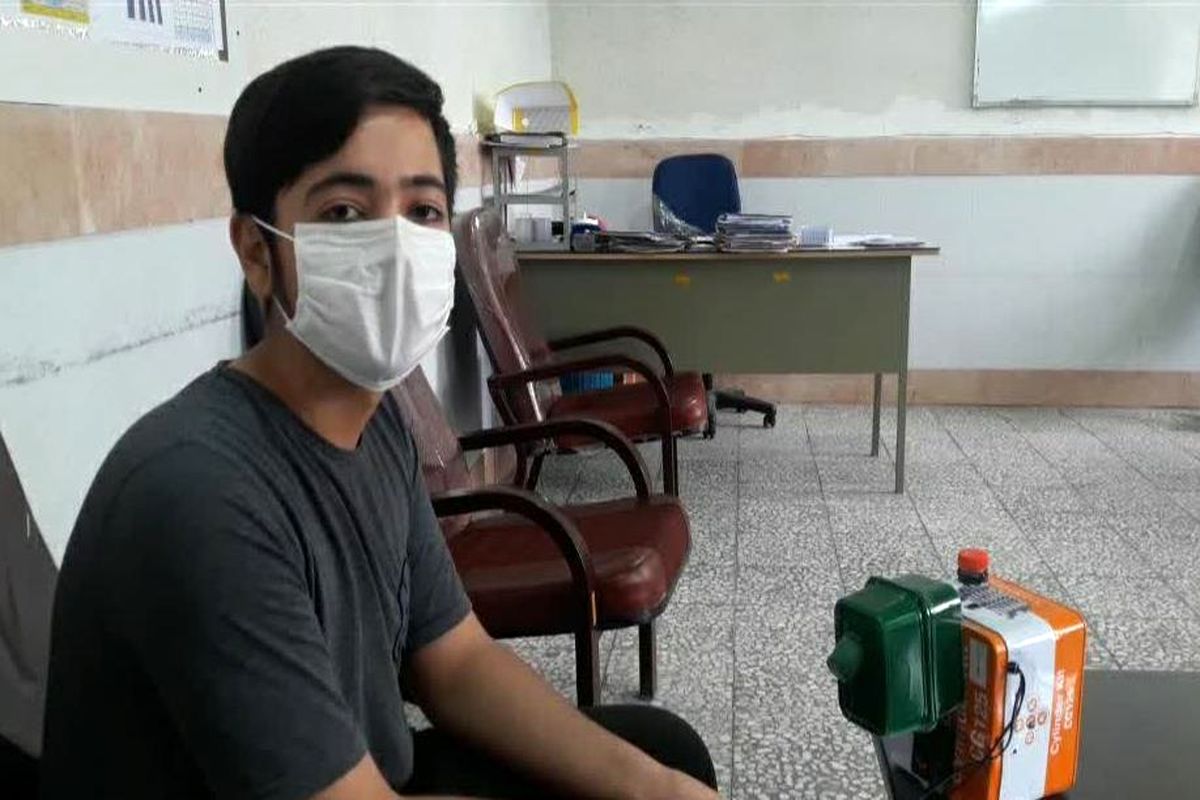 ساخت دستگاه ضدعفونی کننده اتوماتیک دست توسط هنرجوی هنرستان زنجان