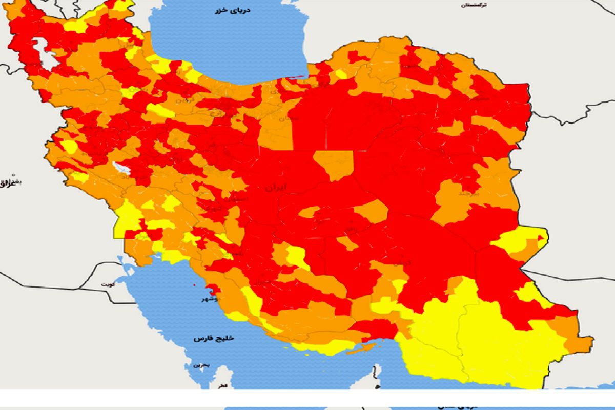 تغییرات مختصر نزولی بیماری کرونا در ۹ استان / شروع پیک جدید بیماری کرونا در ۵ استان