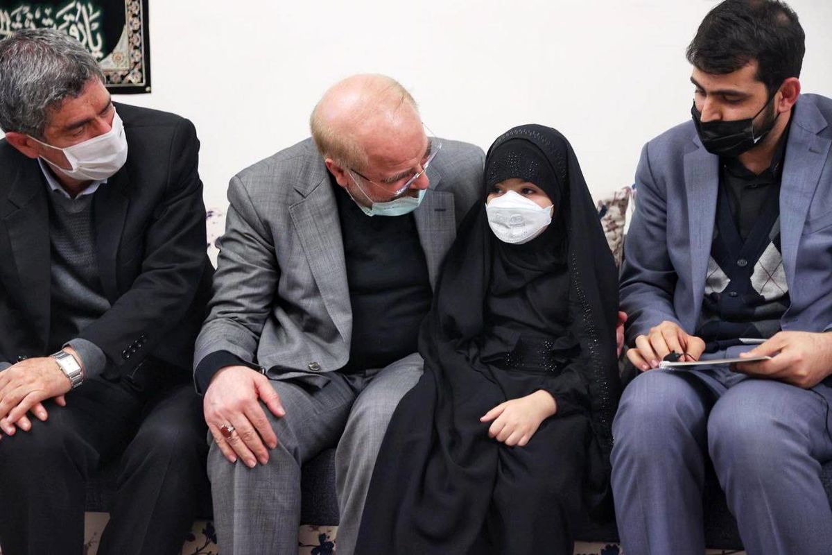 رئیس مجلس با خانواده شهید محسن جعفری دیدار کرد
