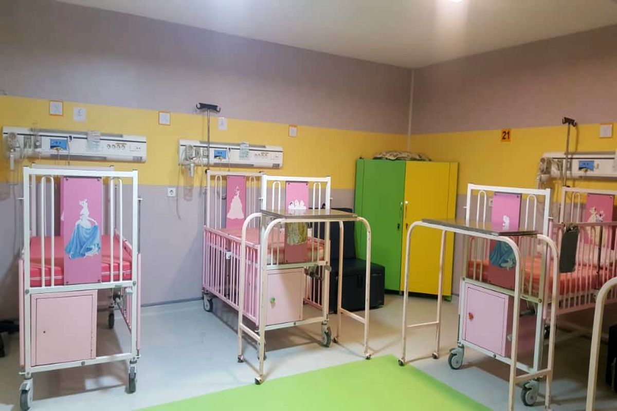 بخش بستری کودکان کرونایی بیمارستان طالقانی آبادان راه اندازی شد