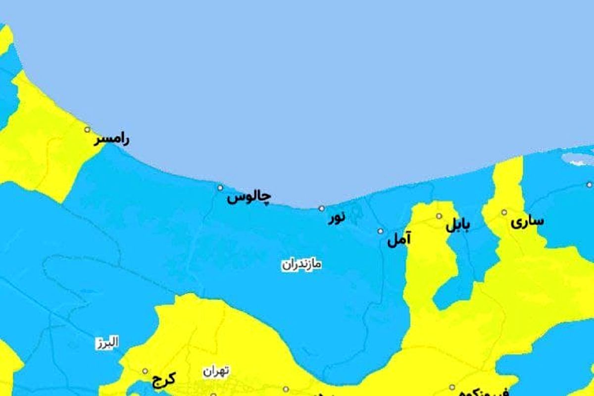 آخرین اخبار کرونایی استان مازندران تا ۶ بهمن ۱۴۰۰ / افزایش رنگ زرد کرونایی در نقشه مازندران