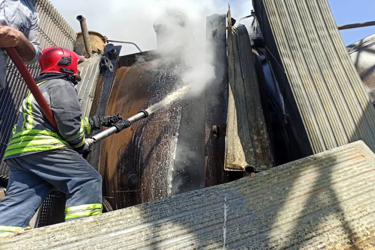 انفجار مهیب شرکت تولیدی شوینده در قزوین