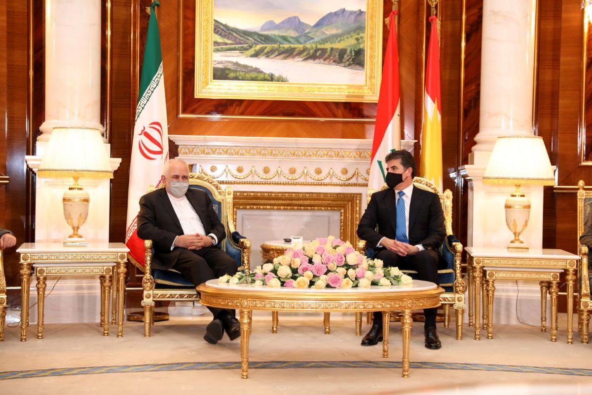 دیدار ظریف با رئیس اقلیم کردستان عراق