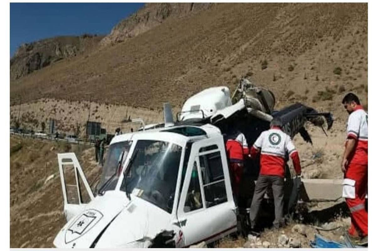 سقوط هولناک یک فروند بالگرد در ارتفاعات لالی/ تیم‌های امدادرسانی هلال‌احمر آماده‌باش شدند