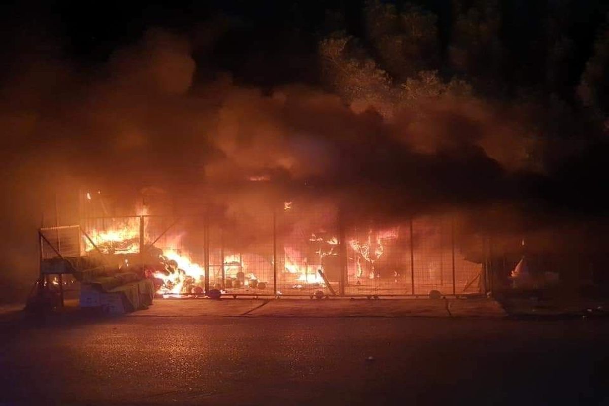آتش‌سوزی گسترده در پایگاه هوایی در عراق