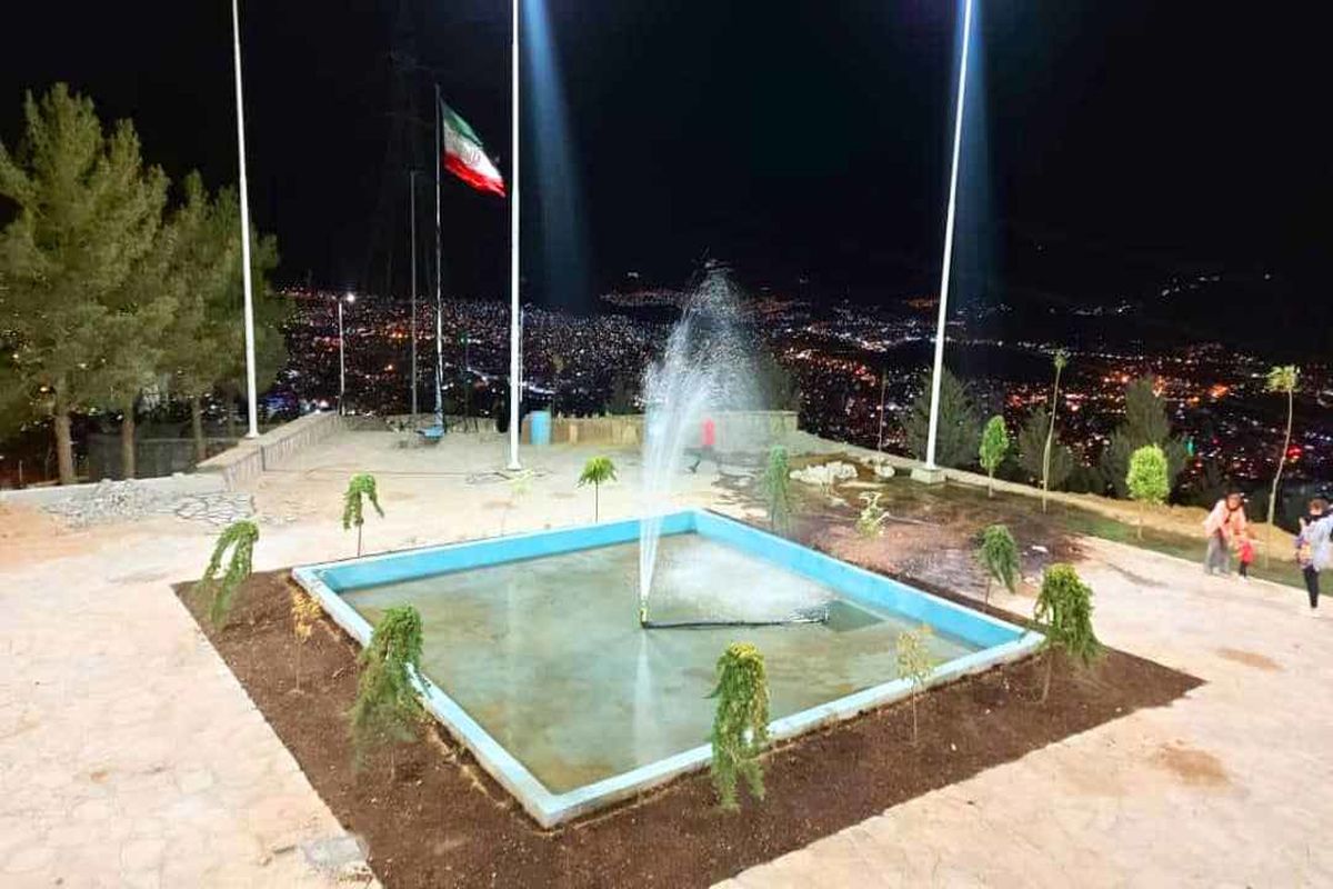 احداث سه آبنما در محوطه باغ ایرانی در آبیدر سنندج 