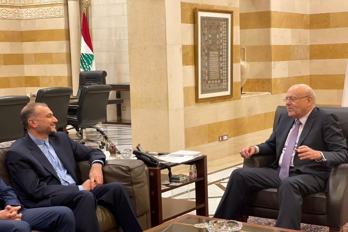 امیرعبداللهیان با نخست‌ وزیر لبنان دیدار کرد