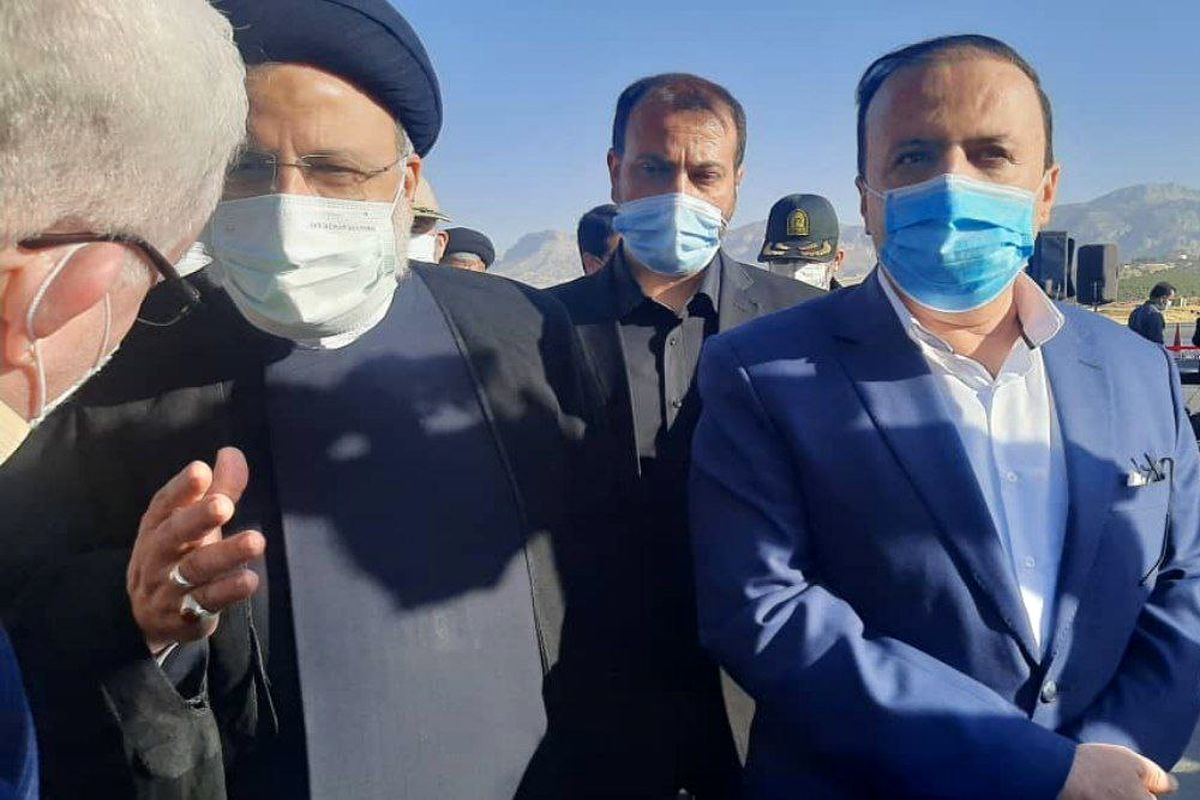 بازدید آیت الله رئیسی از روند تکمیل سد مخزنی کنجانچم ایلام