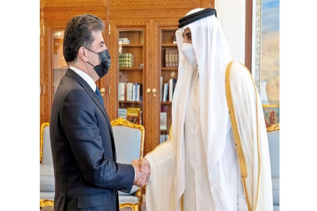 امیر قطر و رئیس اقلیم کردستان رایزنی می‌کنند