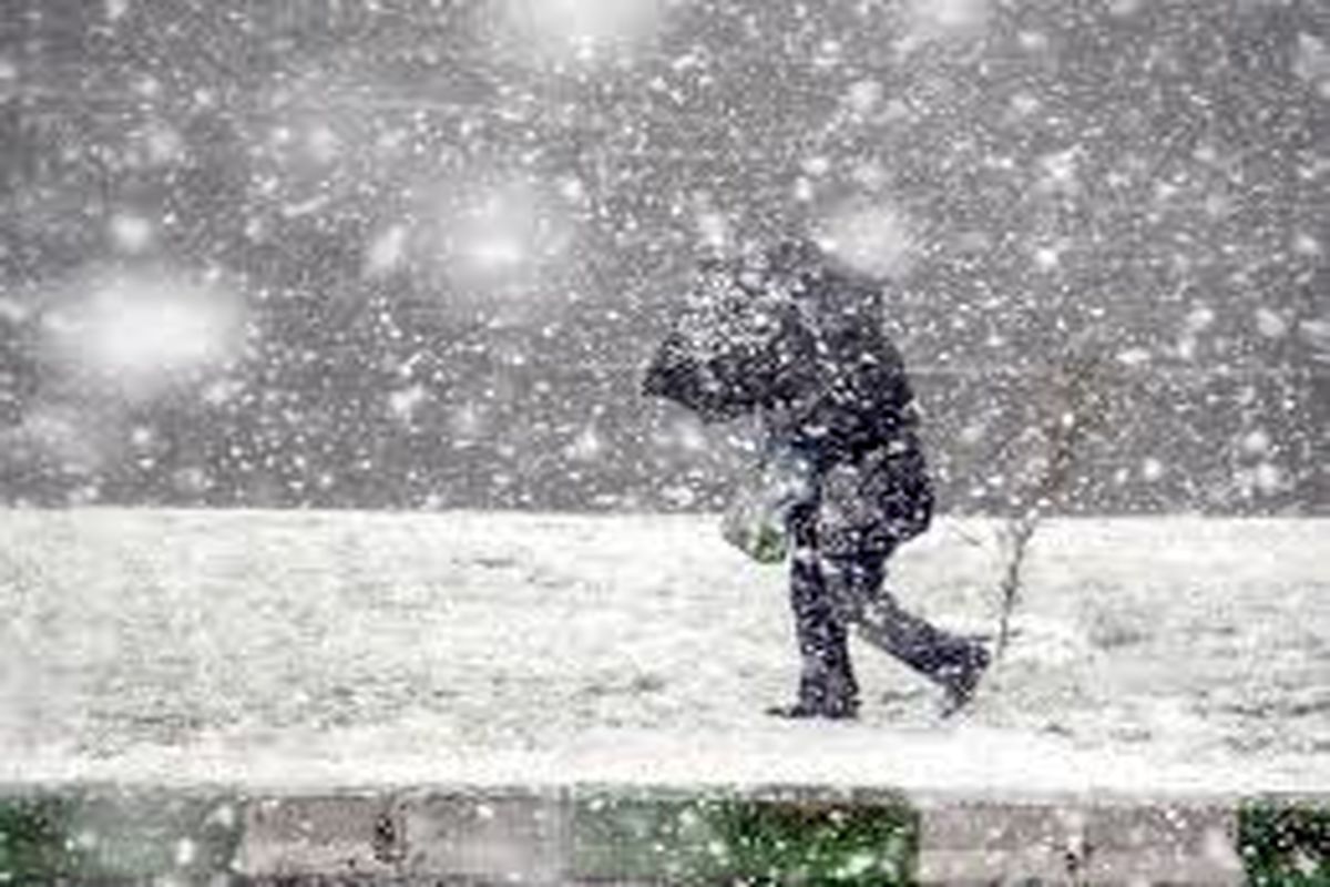برف و تگرگ در راه مازندران