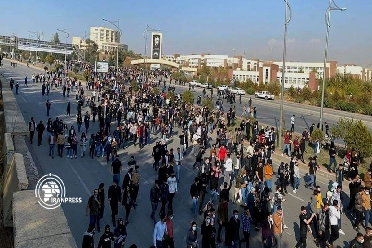 تداوم اعتراض خیابانی دانشجویان در سلیمانیه عراق