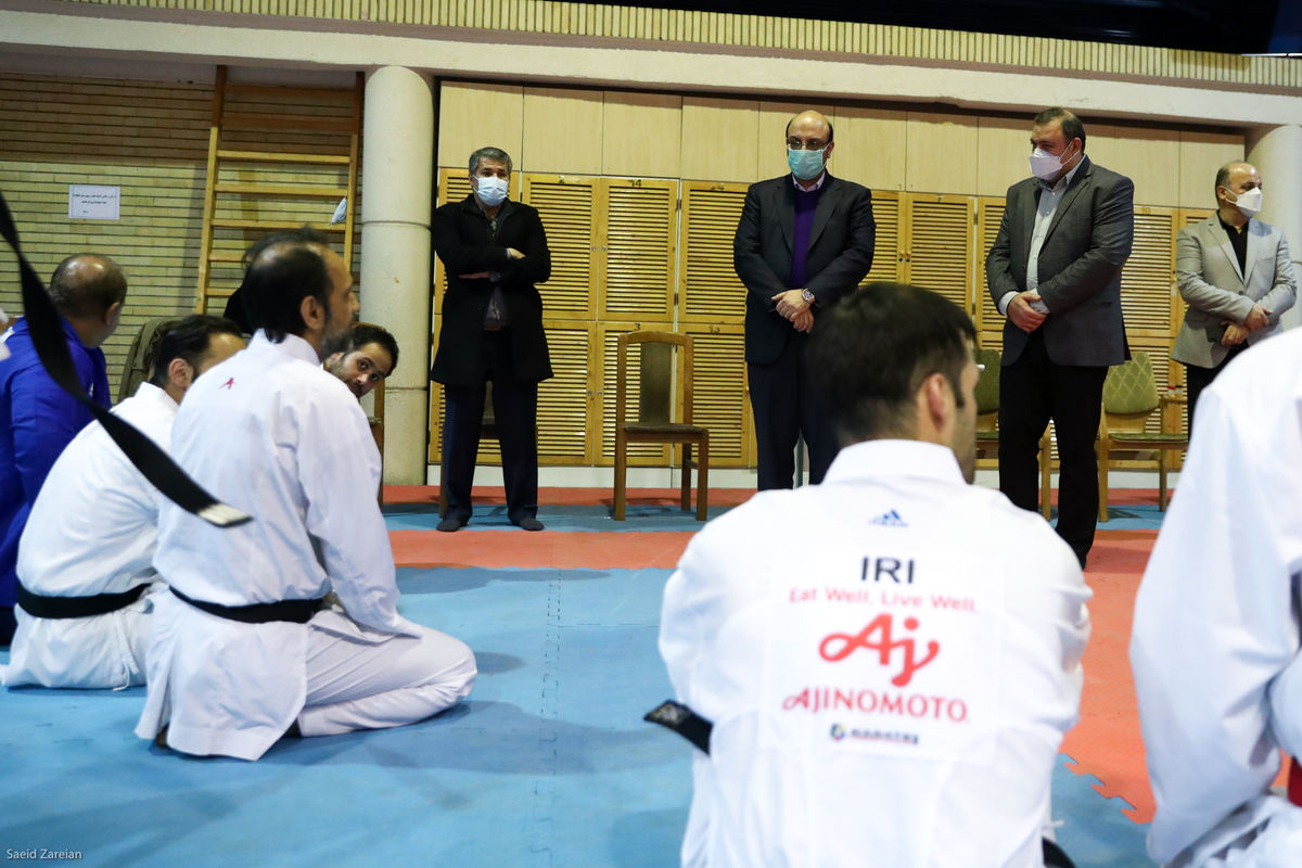 برگزاری تمرین تیم ملی کاراته با حضور رئیس فدراسیون