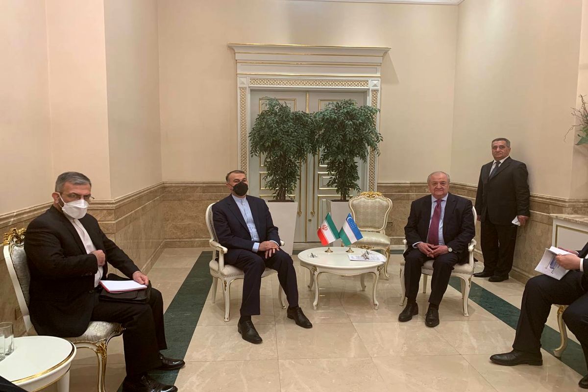 دیدار وزیر امور خارجه ایران با همتای ازبکستانی‌ خود
