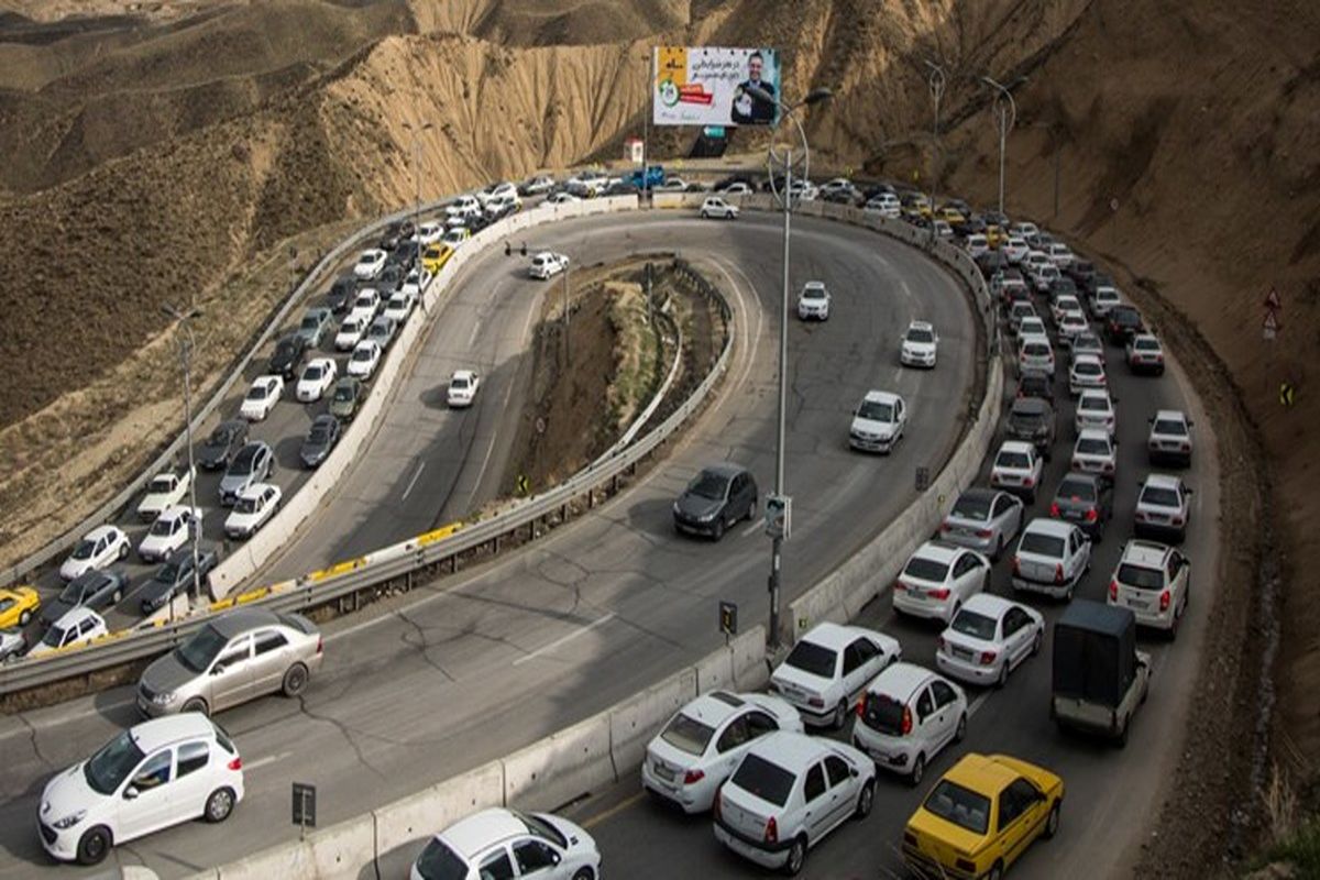 جاده چالوس از مسیر جنوب به شمال مسدود شد