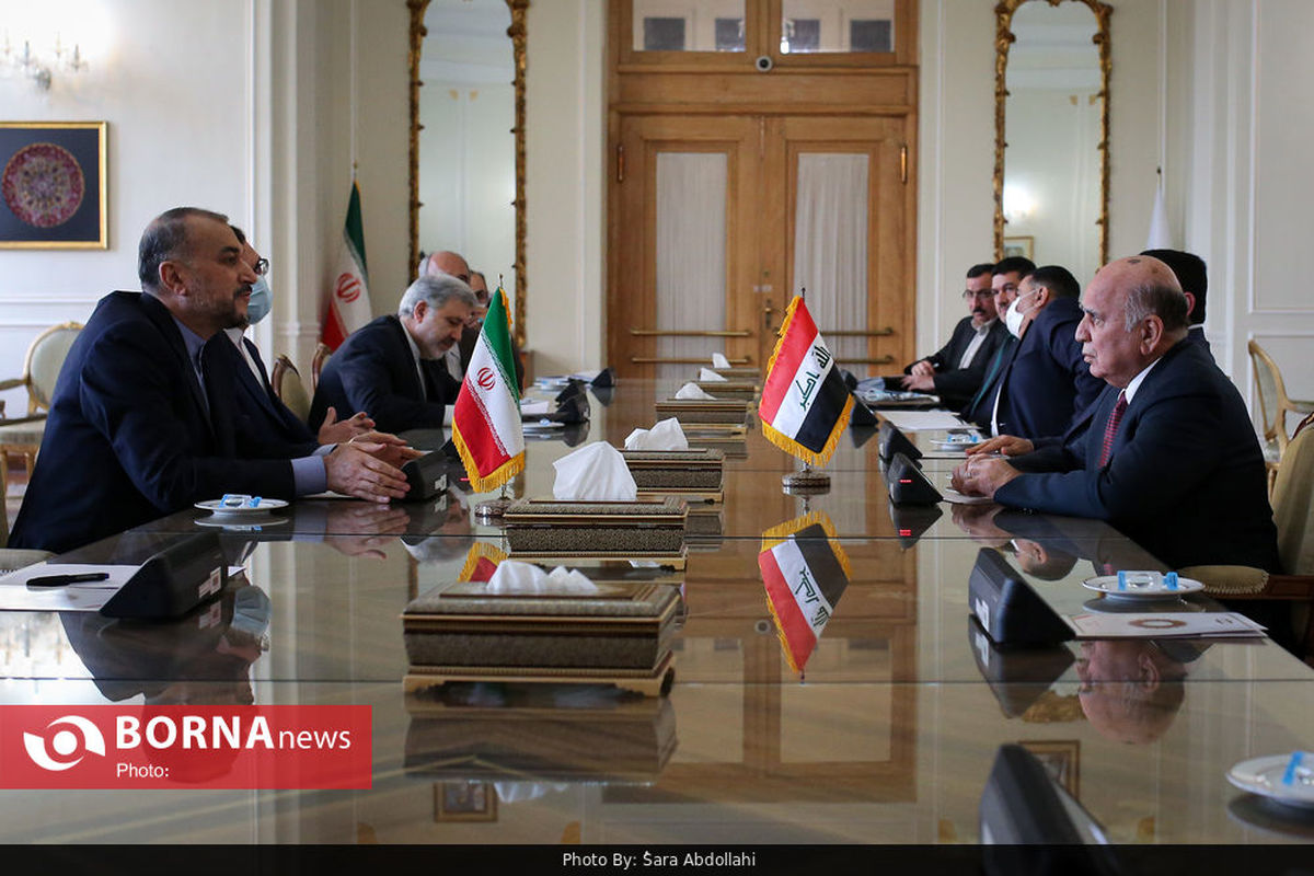 دیدار و گفتگوی وزیر امور خارجه ایران با همتای عراقی خود