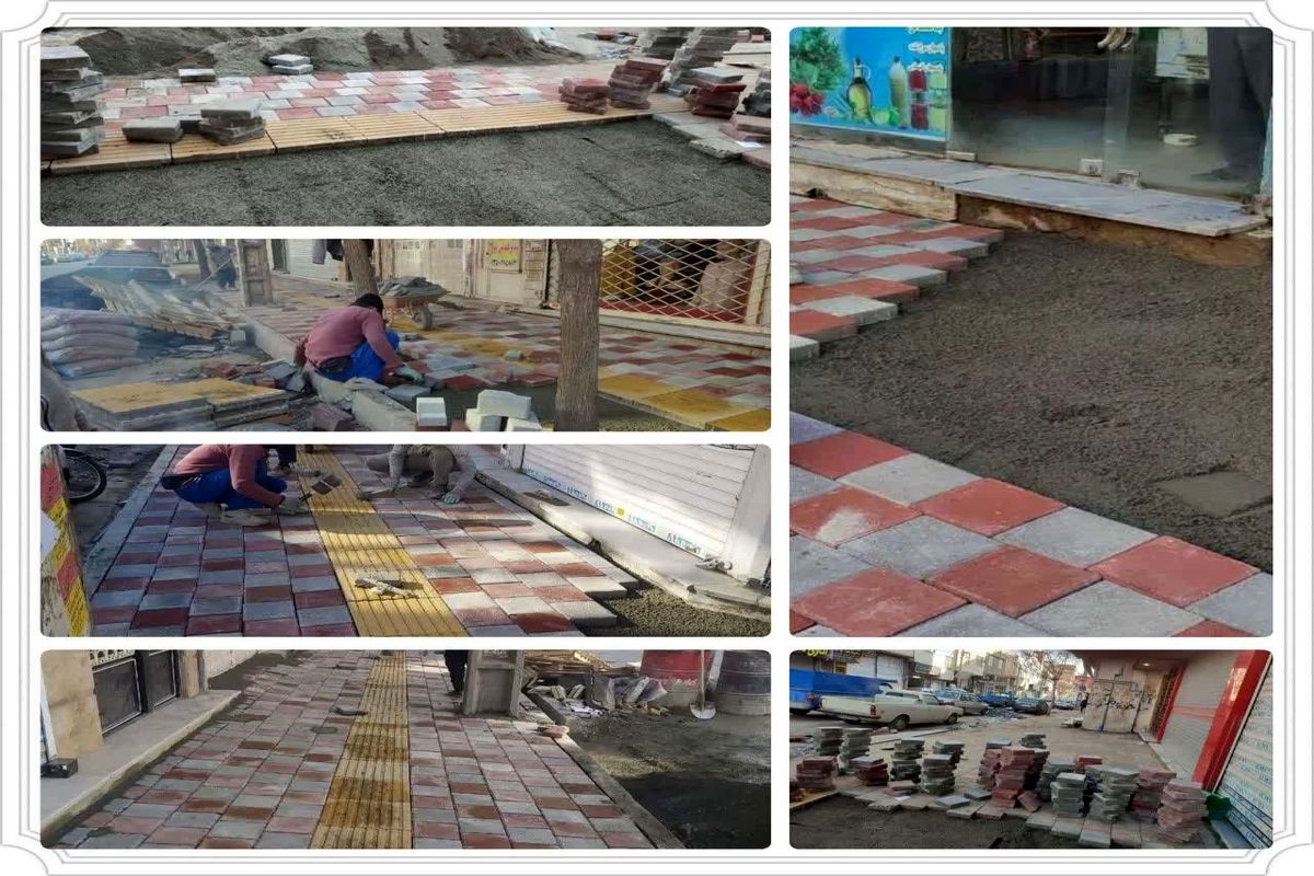 اجرای عملیات جدول گذاری خیابان ۱۶ متری بهاره غربی منطقه سرآسیاب