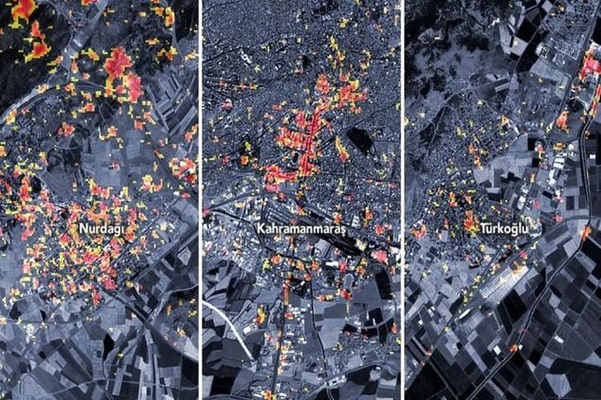 ویرانی‌های زلزله ترکیه از دید ناسا+ عکس