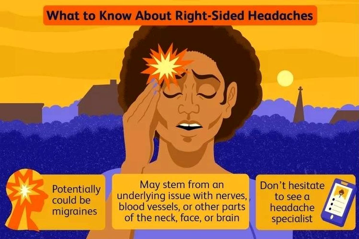 سردرد در سمت راست سر به چه معناست؟